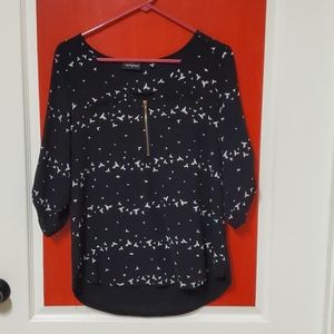 Tempted black short with white flying birds